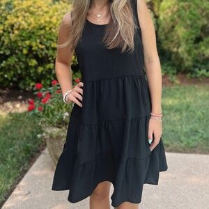 Solid Tiered Dress